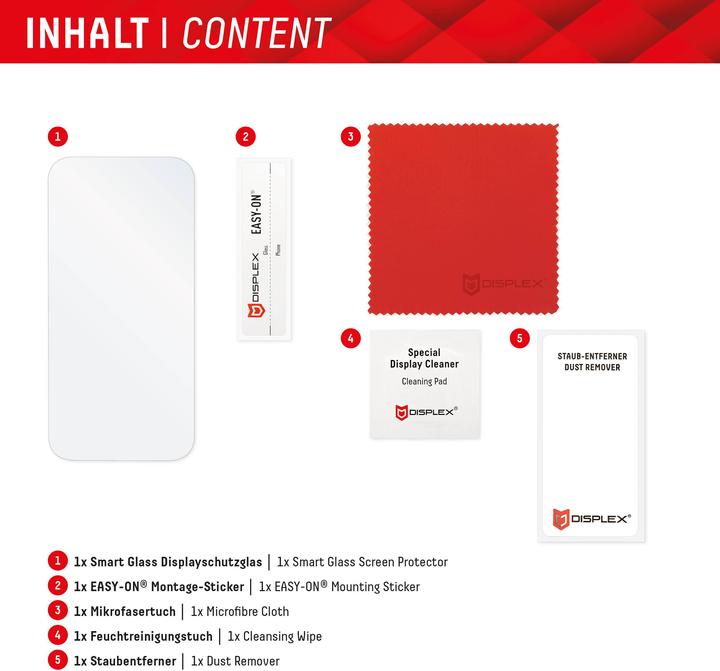 Immagine prodotto Displex Smart Glass, Displayschutzfolie (1 Pezzo/i, Samsung Galaxy A56)