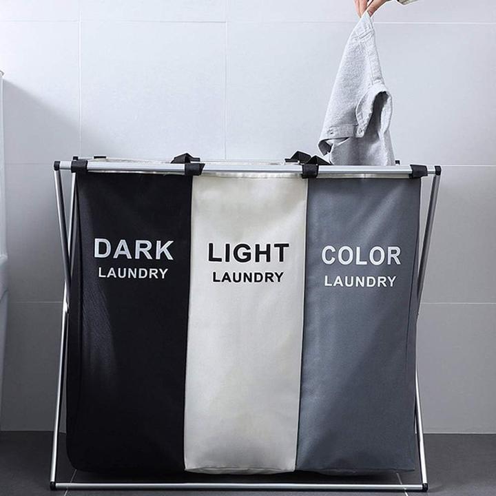 Actual product image König Design Laundry collector Compartments Laundry box Laundry chest Laundry separator Laundry sorter Laundry