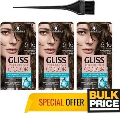 Image du produit Schwarzkopf Gliss Color Hair Dye 6-16 Cool Pearl Brown (6-16 Cool Pearl Brown)