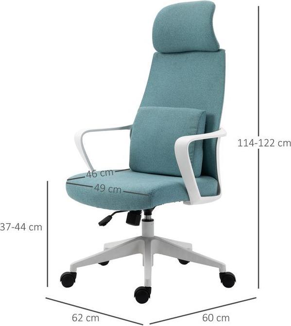 Produktbild Swisshandel24 ergonomischer Bürostuhl mit Massagefunktion Gamingstuhl Nylon Blau