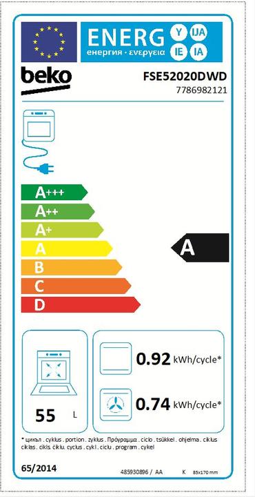 Energy Label Beko FSE52020DWD