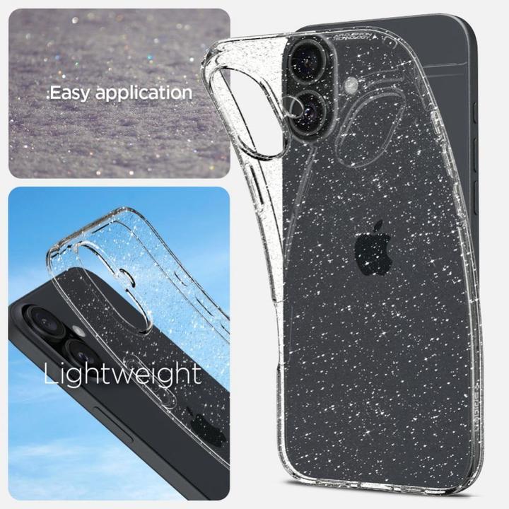 Actual product image Spigen Liquid Crystal case for iPhone 16 6,1" glitter crystal (Apple iPhone 16)