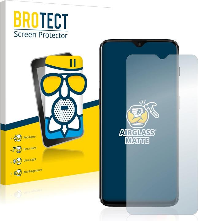 Produktbild BROTECT AirGlass Panzerglasfolie Matt (1 Stück, OnePlus 6T)