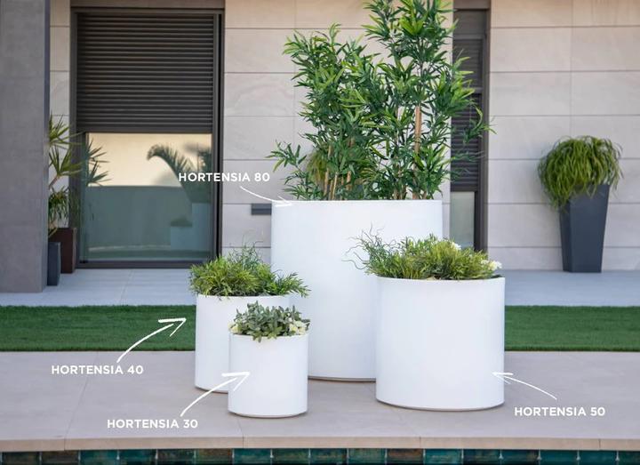 Produktbild Newgarden HORTENSIA 40 Pflanentopf gross rund ø40x40cm taupe 40L mit Wasserspeicher outdoor