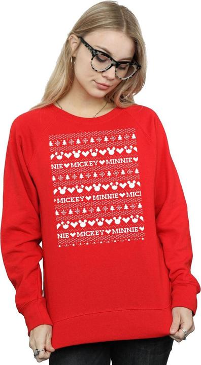 Immagine prodotto Disney Mickey And Minnie Christmas Fair Isle Felpa Donna (L)
