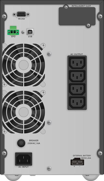 Actual product image Powerwalker VFI 2000 TGB 2000VA / 1800W Online UPS Tower Double Converter SNMP Slot HID EBM Connector (2000 VA, 1800 W, Online double converter UPS)
