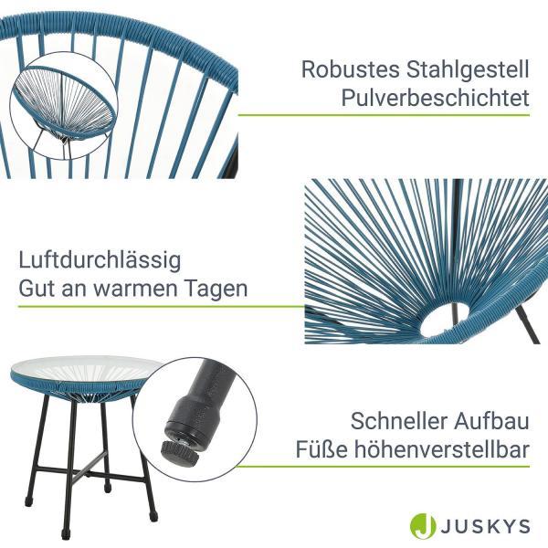 Immagine prodotto Juskys Set di mobili da balcone Ostana (45 cm)