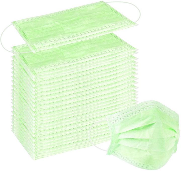 PhoneLook Gesichtsmasken Box Set von 50 chirurgischen Mundschutz Masken Grün (50 x)