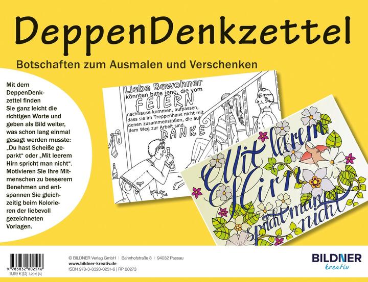 Immagine prodotto Libro da colorare per adulti: DeppenDenkzettel