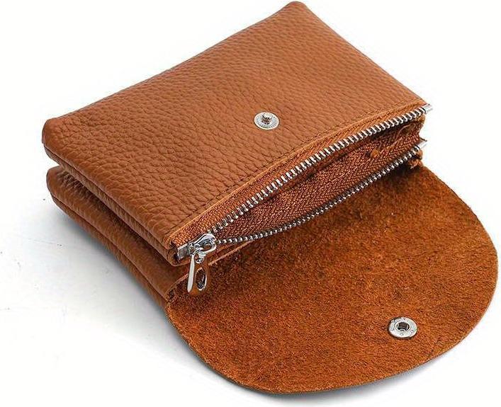 Produktbild Only-Bags.Store Mini Vintage Vegane Geldbörse, Echtleder-Kartenetui, tragbarer Kartenhalter und Portemonnaie für