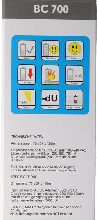 Image du produit AccuCell Panasonic Eneloop CASE avec 2x piles rechargeables Mignon AA et 1 chargeur LCD (4 pcs, AA, 3000 mAh, Piles rechargeables + chargeur)