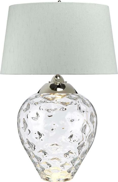 Produktbild Elstead Lighting Samara Tischleuchte E27 79cm Poliertes Nickel Chateau, hellblau (620 lm, E27)
