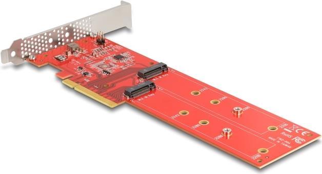 Image du produit Delock Carte PCI Express x8 vers 2 x interne NVMe M.2 clé M 110 mm - bifurcation - Low Profile Formfakt