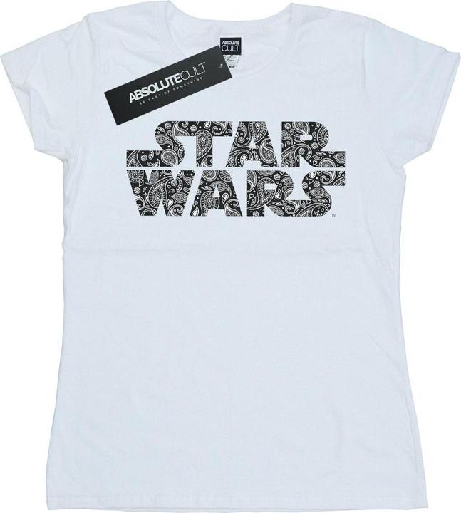 Actual product image Star Wars Womens/Ladies Paisley Logo Cotton T-Shirt (L)
