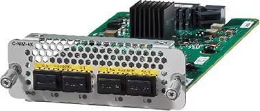 Actual product image Cisco Network Interface Module - Expansion module - 1000Base-X x 4 - for P/N: C8300-1N1S-6T C8300-1N1S-6T (4 Ports)