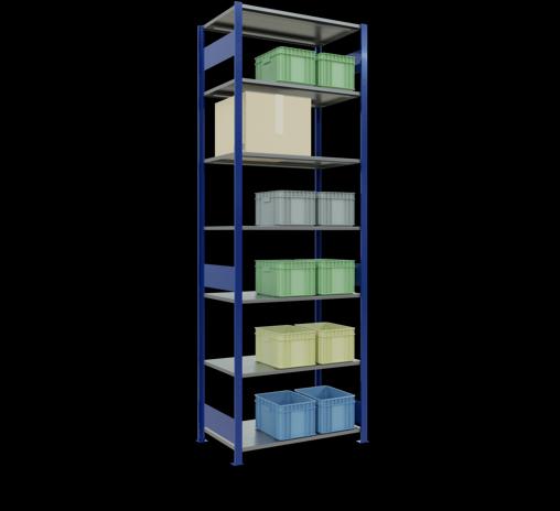 Actual product image Schulte Lagertechnik MULTIplus150 basic racking system with length ledgers