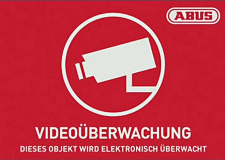 Image du produit Abus Autocollant d'avertissement de vidéosurveillance