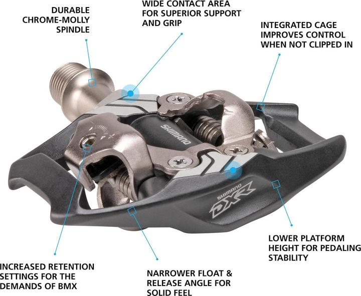 Actual product image Shimano DXR BMX PD-MX70 Pedal