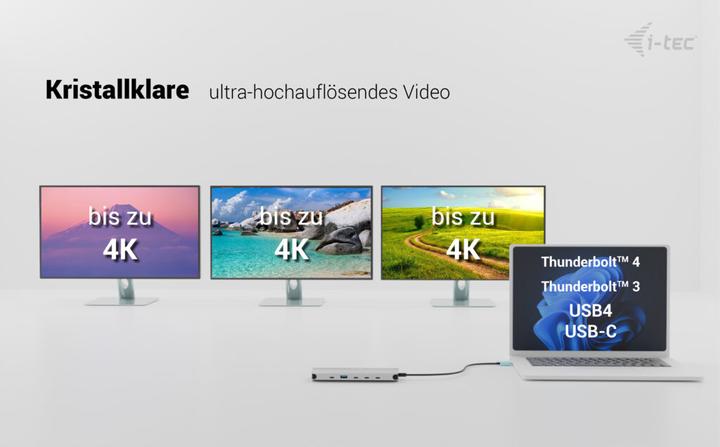 Immagine prodotto i-tec Dock USB-C Nano 3x LCD (USB-C, 3 Porti)