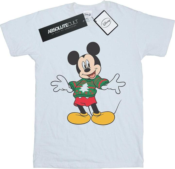 Disney Mickey Mouse Christmas Jumper Stroke TShirt