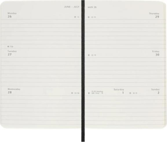 Actual product image Moleskine Weekly calendar (A6, Pocket, English)