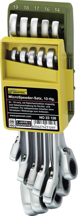 Proxxon Micro-Speeder-Satz (8 mm, 10 mm, 11 mm, 12 mm, 13 mm, 14 mm, 16 mm, 17 mm, 18 mm, 19 mm)