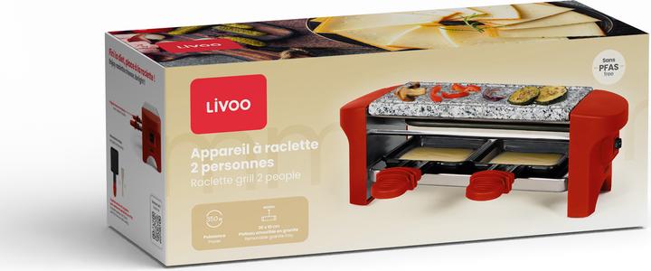 Image du produit Livoo Appareil à raclette 2 personnes