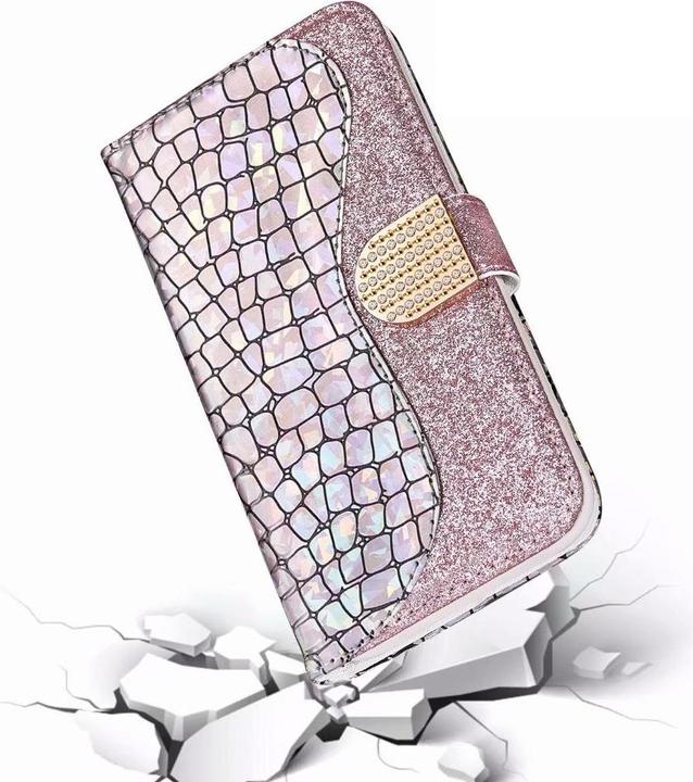 Actual product image PhoneLook Fourre Flip Croco Rhinestone (Apple iPhone 11 Pro)