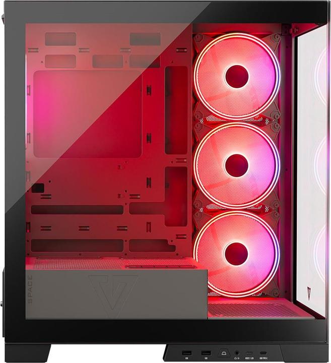 Actual product image Modecom Computer housing Volcano SPACE APEX ARGB MIDI USB 3.0 X 2 CYPE-C (mATX, Mini-ITX)
