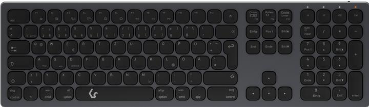 Actual product image KeySonic Full-Size Aluminum Keyboard, Bluetooth® & RF, for Win & macOS (DE, Wireless)