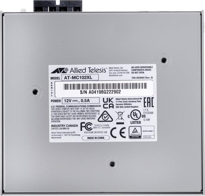 Produktbild Allied Telesis Allied Telesyn AT-MC102XL, 100TX to 100FX (SC) (Media Konverter)