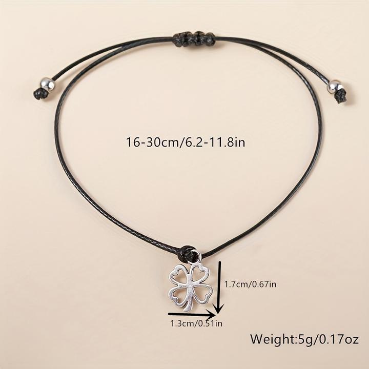 PhoneLook Universalarmband Kleeblatt Make a Wish mit kordel (Kunstleder)