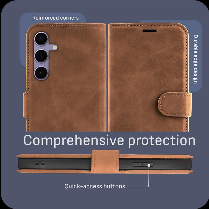Actual product image Cazy Premium-Geldbörsen-Etui, Magnetisches Geldbörsen-Etui, Kartenfächer, Ständer (Samsung Galaxy S25+)
