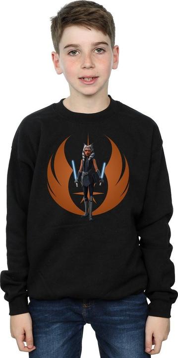Actual product image Star Wars Boys Clone Wars Ahsoka Rebel Pose Sweatshirt (128)