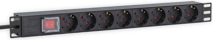 Immagine prodotto Intellinet Ciabatta / PDU a 8 vie da 19", contatto di protezione, 1 U
