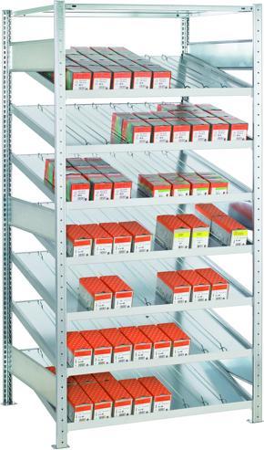 Actual product image Schulte Lagertechnik Kanban basic rack MULTIplus150 with separator and side guide