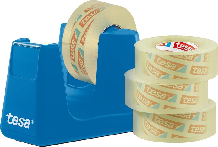 Produktbild tesa EASY CUT SMART Klebebandabroller für Tische, mit Anti-Rutsch-Technologie, inkl. 4 Rollen tesafilm