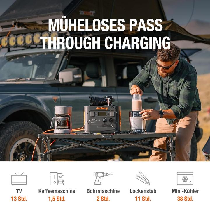 Produktbild Jackery Explorer 1000 Pro Powerstation mit Solar- und Schnellladung