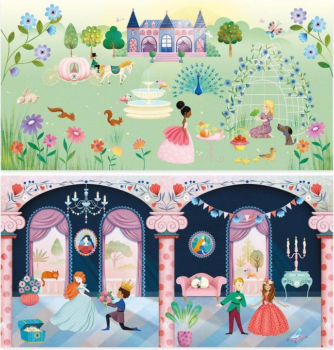 Actual product image Djeco Stories with stickers life in the castle
