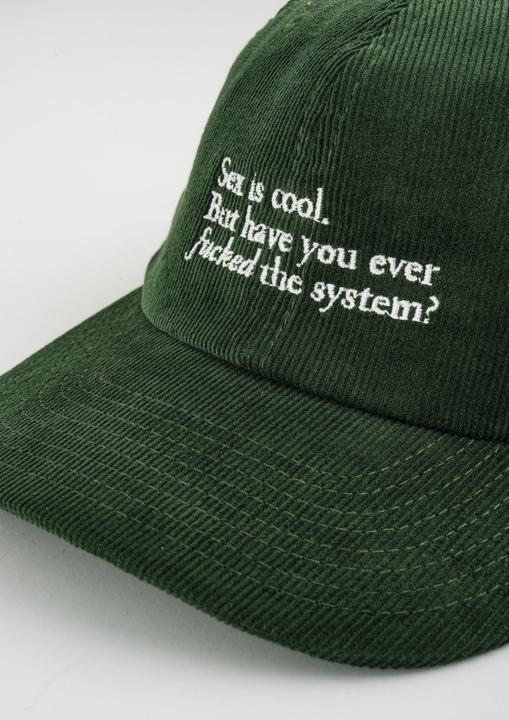 Produktbild Plakativ «F the System» Corduroy Cap Olive