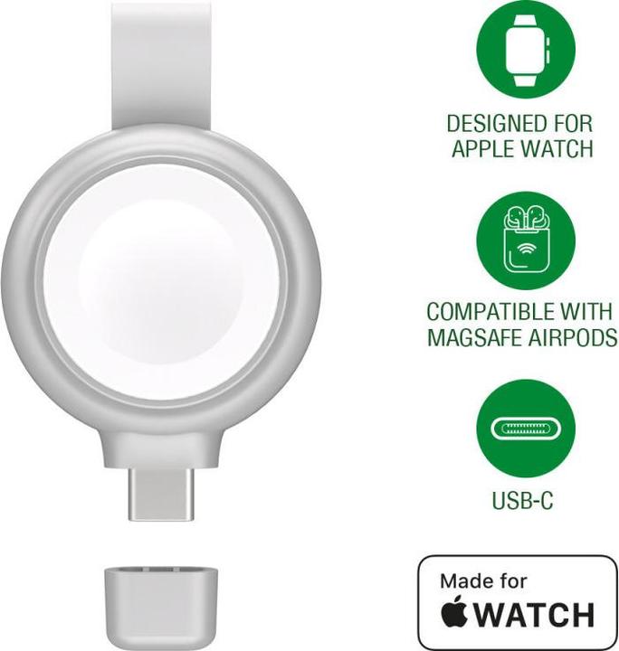 Produktbild 4smarts MFi Fast Charger für Apple Watch silber
