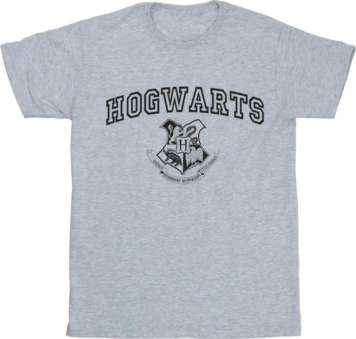 Actual product image Girls Hogwarts Crest Cotton T-Shirt (116)