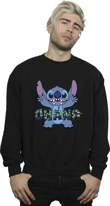 Immagine prodotto Disney Lilo And Stitch Ohana Blue Glitch Felpa Uomo (L)
