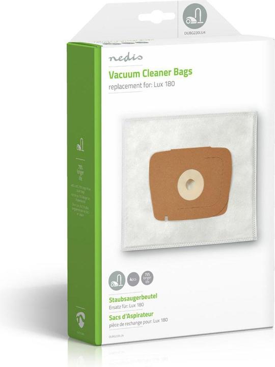 Actual product image Nedis Vacuum Cleaner Bag Lux 1 80 (4 x)