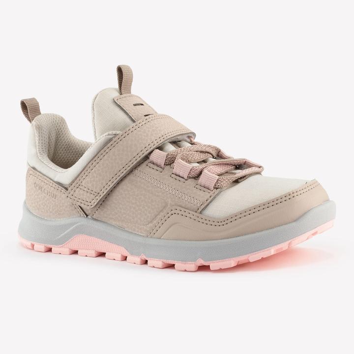Produktbild Quechua Wanderschuhe Kinder Gr. 28–34 niedrig Klettverschluss Wandern - NH500 beige/rosa (33)
