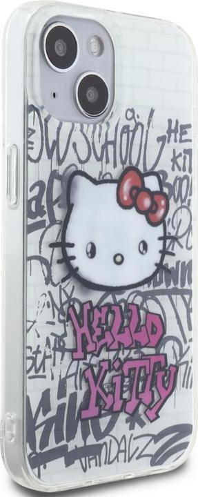 Immagine prodotto Hello Kitty HKHCP15SHDGPHT Custodia rigida per iPhone 15 6.1" biały/bianco IML Kitty On Bricks Graffiti (Apple iPhone 15)