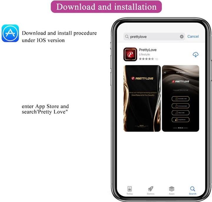 Productafbeelding Pretty Love Nymph Vibrerend Ei met Movil APP