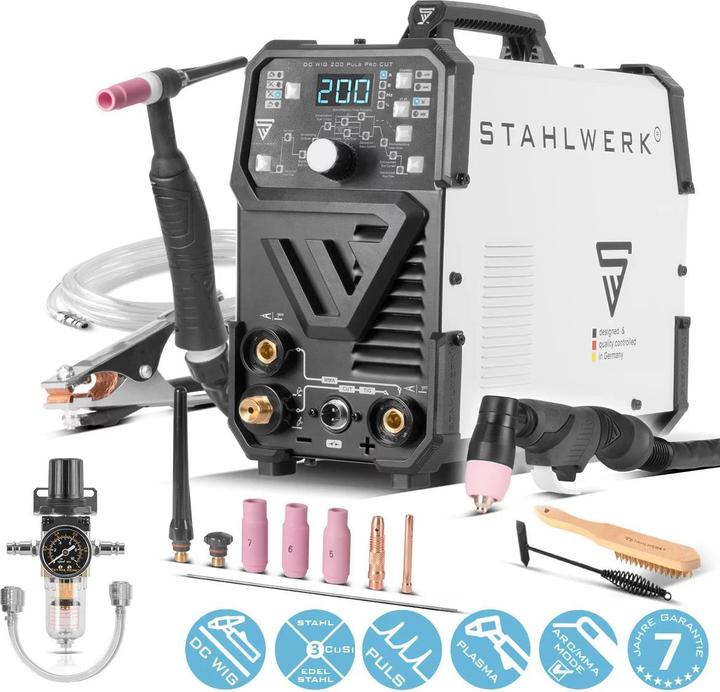 Actual product image Stahlwerk DC TIG 200 Pulse Pro CUT 4-in-1 combi welder