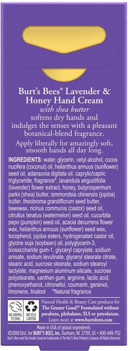 Actual product image Burt's Bees Burts Bees - Hand Cream Lavender & Honey