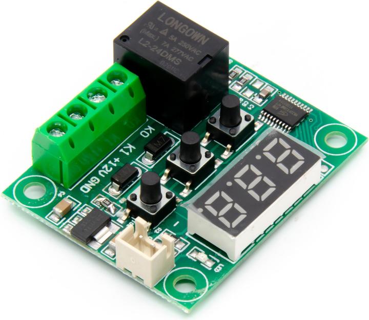 Actual product image Purecrea W1209 24V temperature controller with relay switching